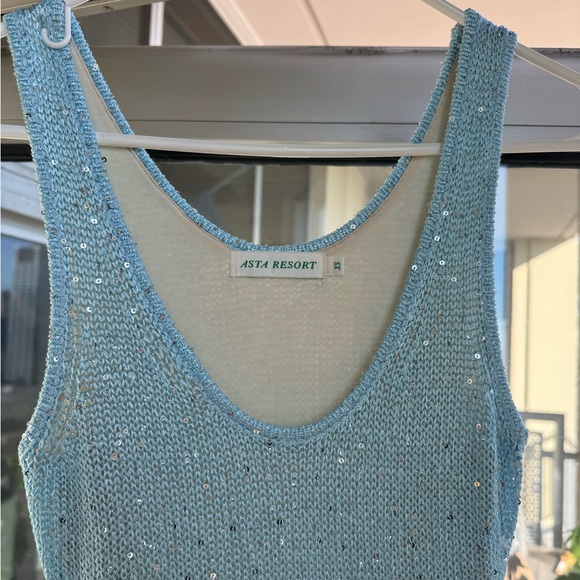 Asta Resort - Ana Dress Baia Blue Sequin - Picture 4 of 8